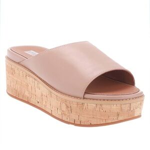 Fitflop Eloise Cork Leather Slide Sandals